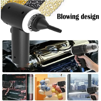 9000Pa Wireless Car Vacuum Cleaner – USB Rechargeable Mini Wet & Dry Cleaner