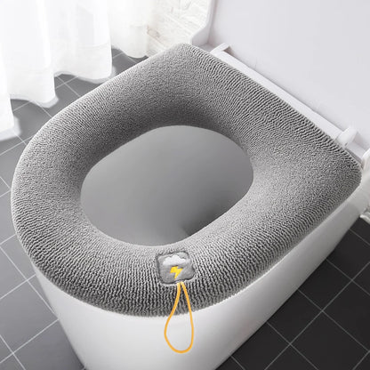 Universal Toilet Seat Cover – Soft Warm Pumpkin Pattern Cushion (Bathroom Accessory)