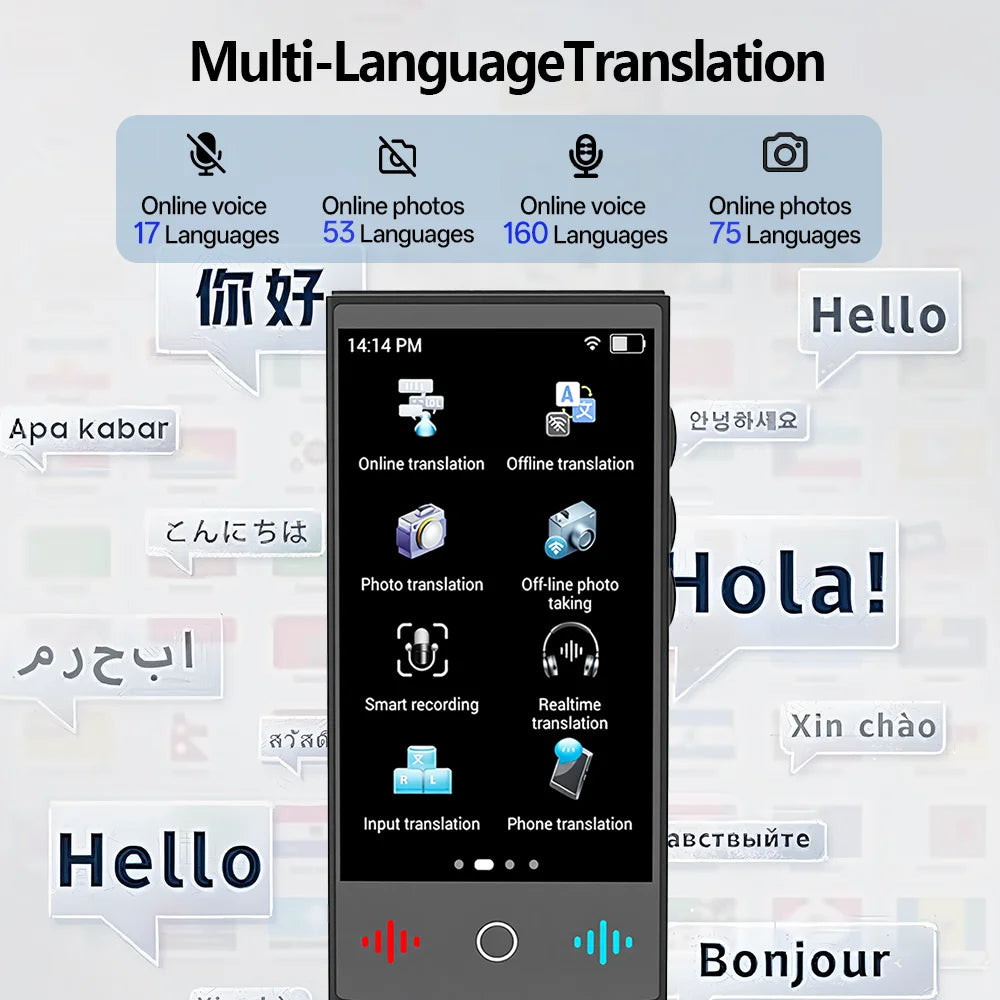 MSAI T26 160 Languages Voice Translator Online Photo 75 Languages Audio Translate 115 Offline Real Time Translation for Travel