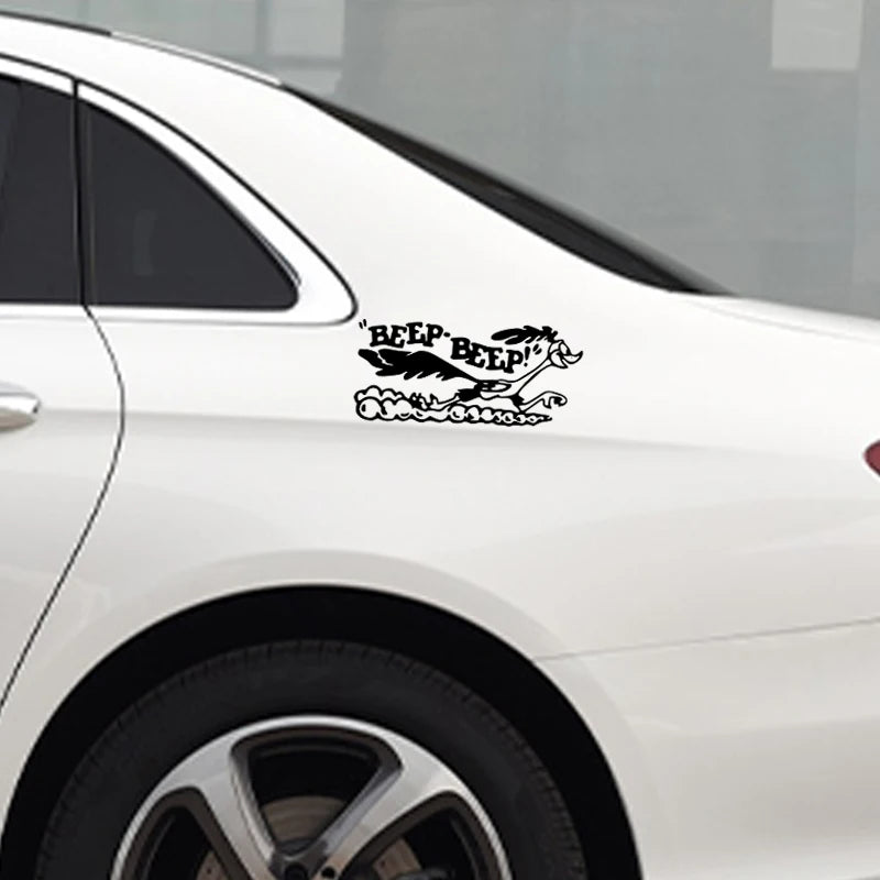 Road Runner Cartoon Vinyl Sticker – 17 × 7.7cm Decal for Cars, Trucks & Laptops