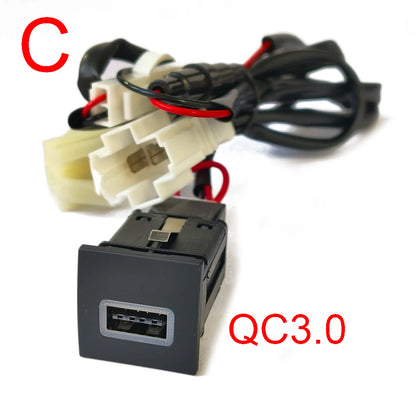 Fast Charging Car USB Adapter (PD & QC3.0 Power Button)