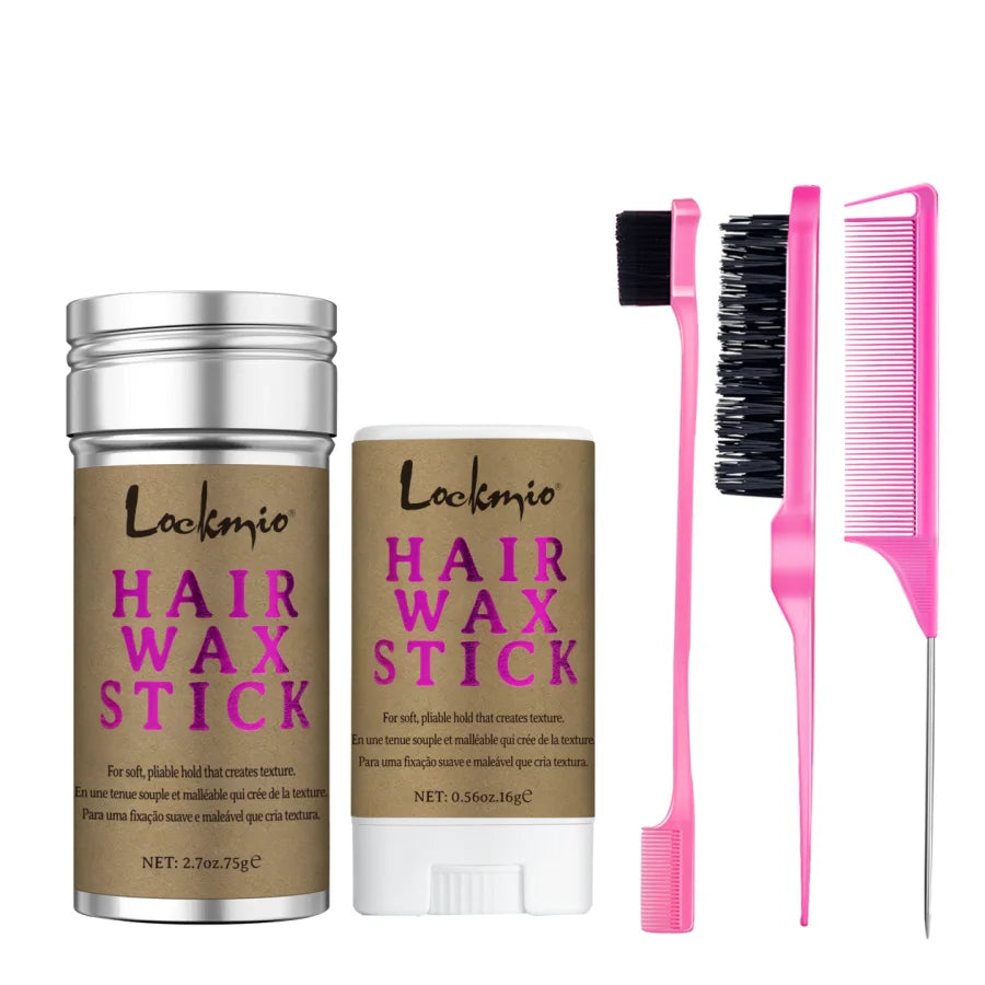 LOCKMIO Hair Wax Stick – Anti-Frizz Styling Wax for Flyaways & Wigs (Long-Lasting Hold)