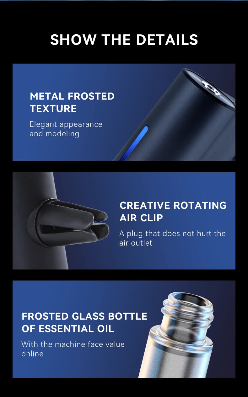Smart Car Aromatherapy Diffuser (USB Rechargeable)