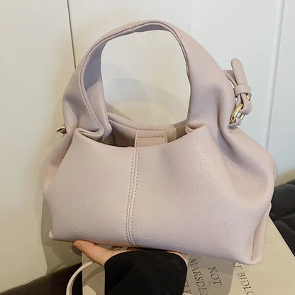 2026 Stylish Designer French Cloud Bag Niche Genuine Leather High-End Crossbody Dumpling Bag Versatile Handbag Shoulder Bag