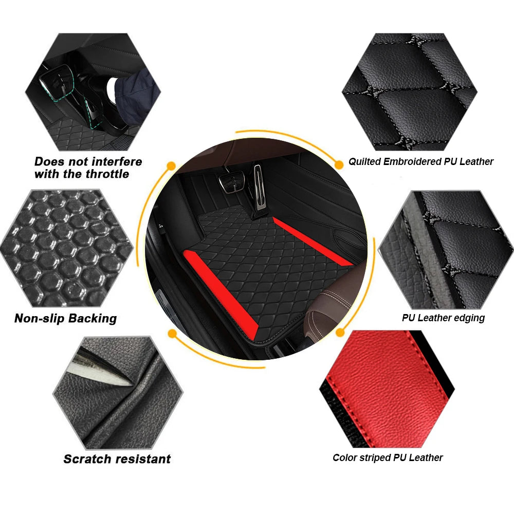 4pcs Luxury Car Floor Mats (Non-Slip & Durable)