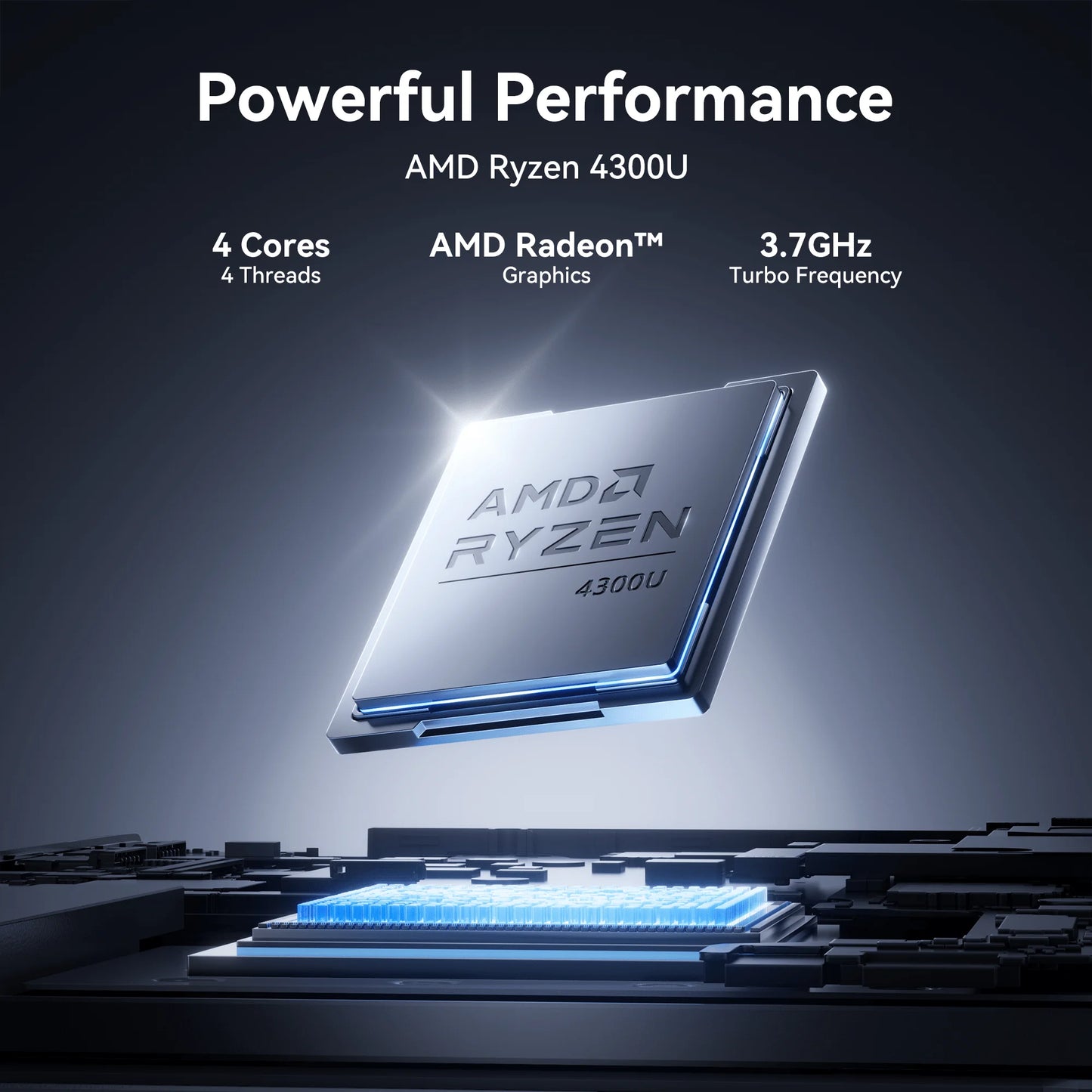 KAMRUI Laptop FHD17.3" Ultar Slim AMD Ryzen3 4300U/Intel N95 16GB DDR4 512GB SSD Max 3.7GHz Radeon Vega5 Win11pro Wifi5 Notebook