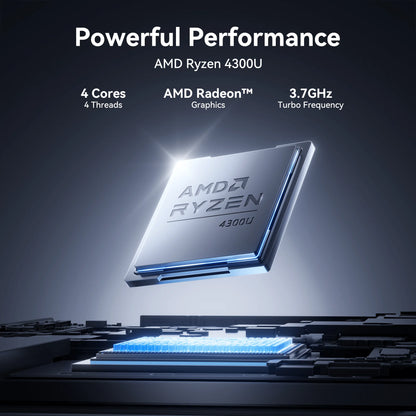 KAMRUI Laptop FHD17.3" Ultar Slim AMD Ryzen3 4300U/Intel N95 16GB DDR4 512GB SSD Max 3.7GHz Radeon Vega5 Win11pro Wifi5 Notebook