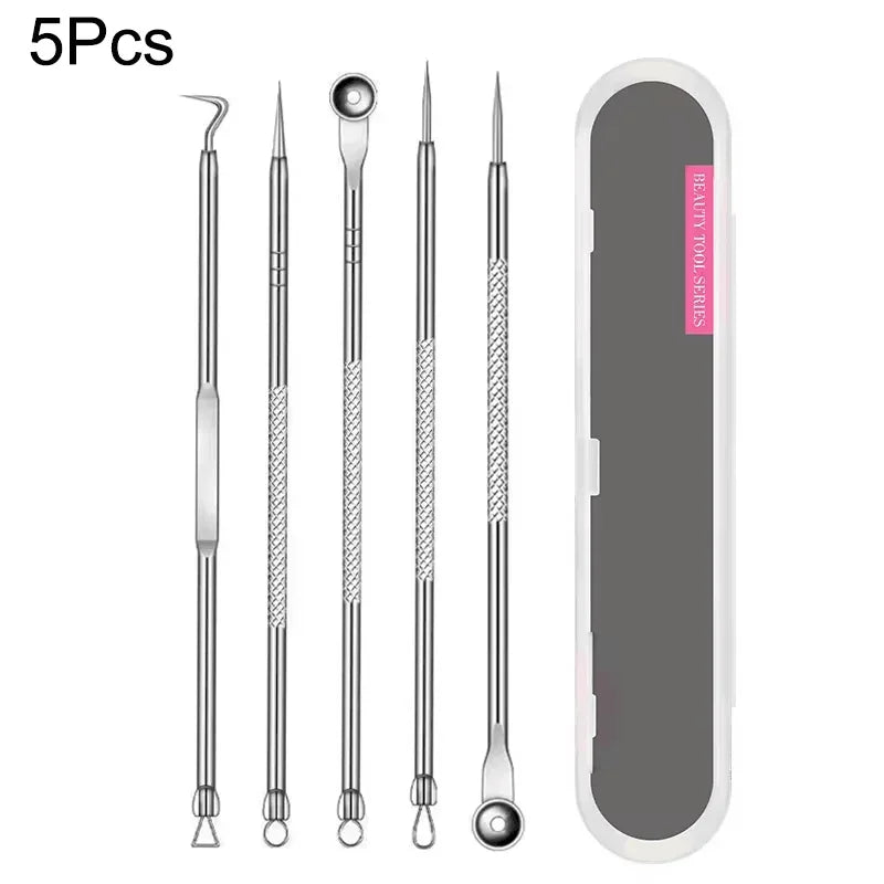 4–11PCS Blackhead Removal Tool Kit – Tweezers & Acne Needle Set