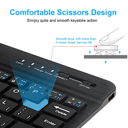 Mini Bluetooth Wireless Keyboard – Rechargeable for Laptop, Tablet & Phone (iOS/Android/Windows)