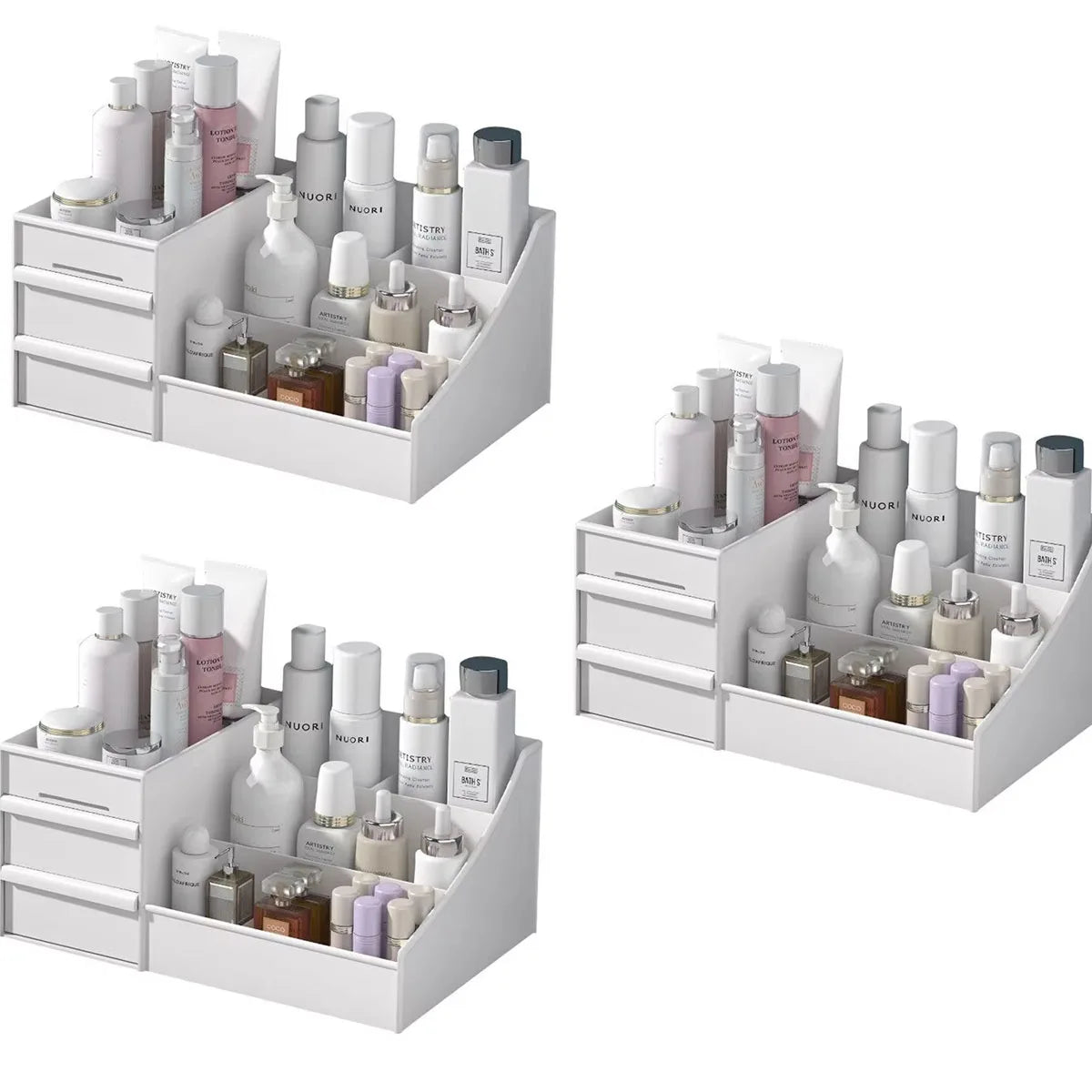 White Drawer Makeup Storage Box – Desktop Cosmetics Organizer
