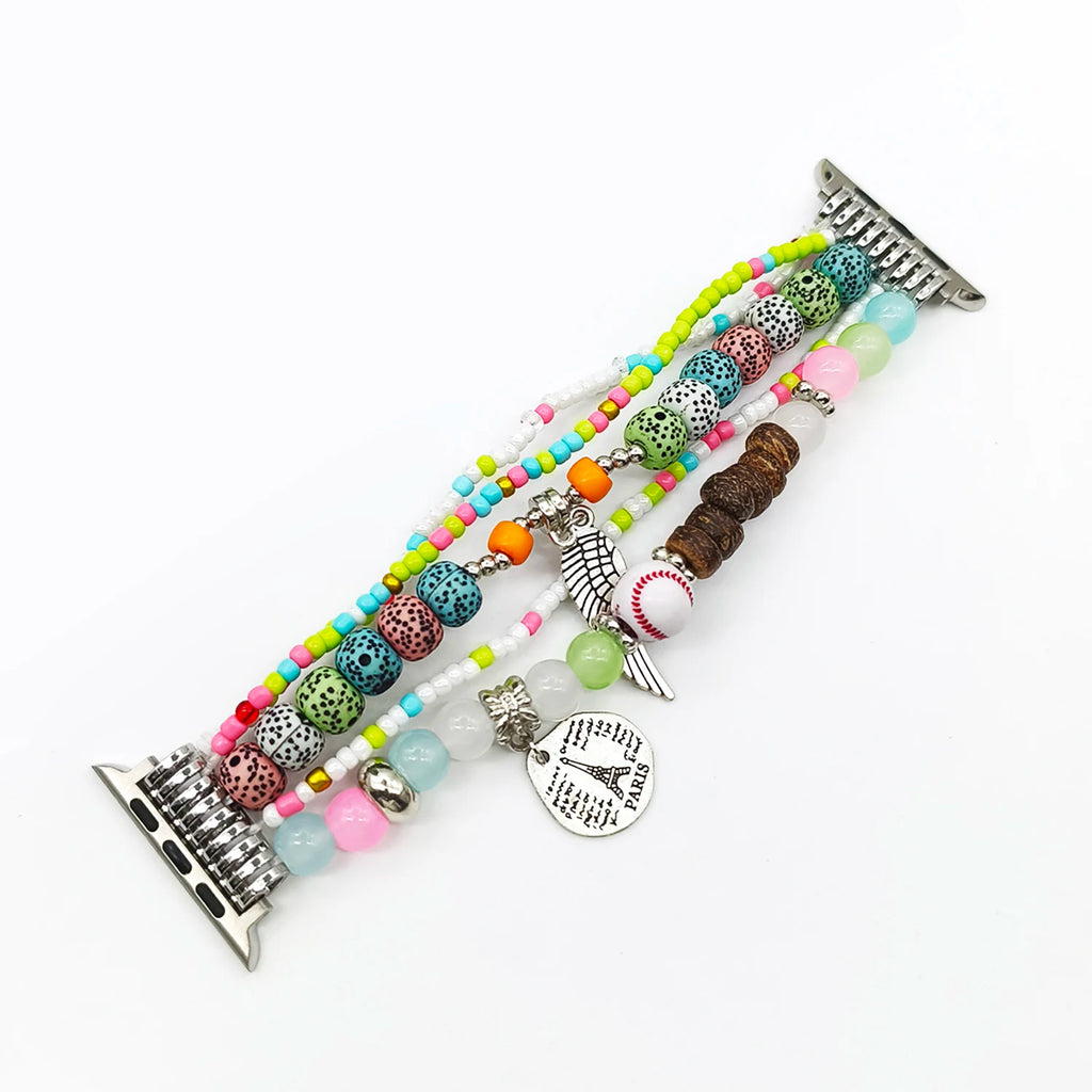 Handmade Beaded Bracelet Strap for Apple Watch Series 11, 10 & Ultra – Women’s Retro Band, 40–49mm