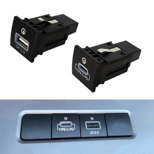 USB Car Charger Socket QC3.0 & Type-C PD for VW Golf 6, Jetta 5, Scirocco (2006–2012) – 12V/24V