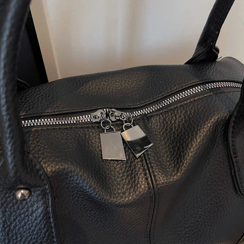 Luxury Women Shoulder Bag Soft Leather Retro Solid Color Crossbody Bags Large Capacity Handbags Fashion Travel Commuter Tote Sac