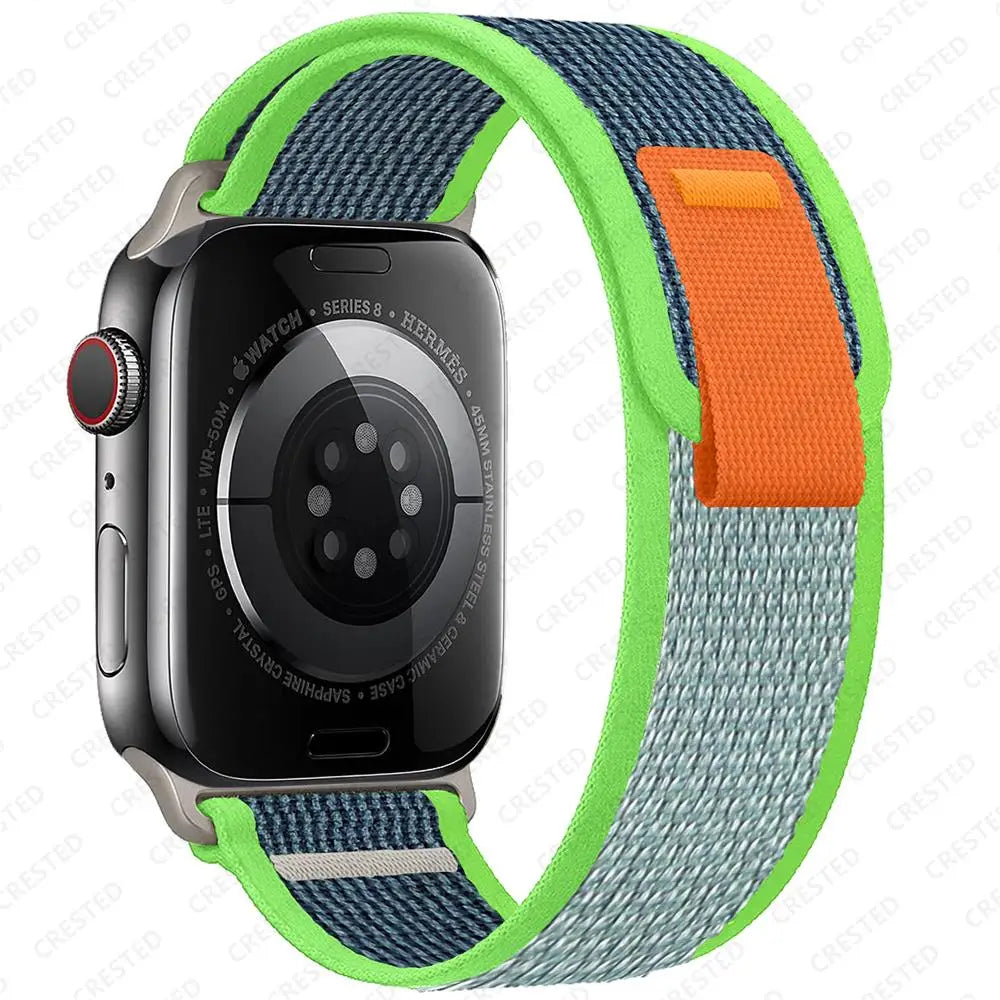 Trail Loop Strap for Apple Watch – Adjustable Sport Band (40–49mm, Ultra/Series Compatible)