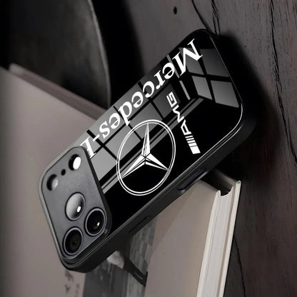 M-MercedEs Phone Case For iPhone 17 16 16e 15 14 13 12 Mini 11 Air Pro XS Max XR X Plus Glass Silicone Frame Back Cover
