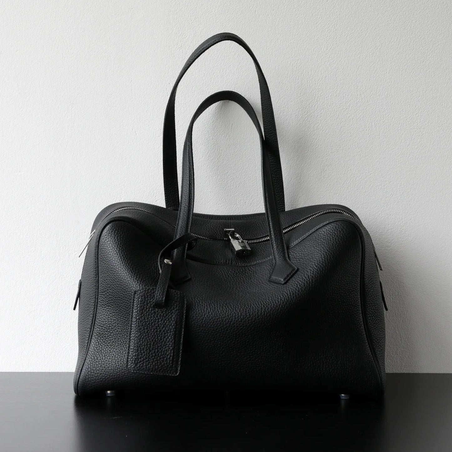 Premium Cowhide Boston Bag – Genuine Leather Large Capacity Women’s Bowling & Messenger Bag