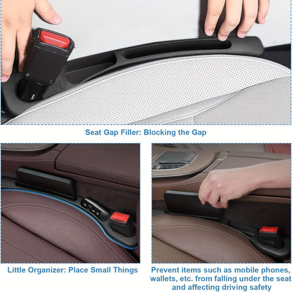 2PCS Car Seat Gap Filler Organizer – PU Waterproof Gap Plug with Storage Slots