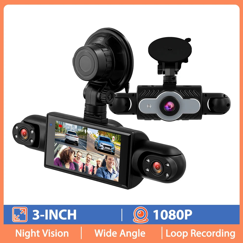 1080P 4-Camera Dash Cam – Full Protection Recording System