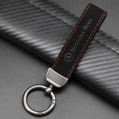 Metal/Leather Keychain Hand-Woven Key Rope Key Ring Key Holder For Mercedes Benz AMG W204 W205 W212 W213 W221 W117 W177 GLA GLE