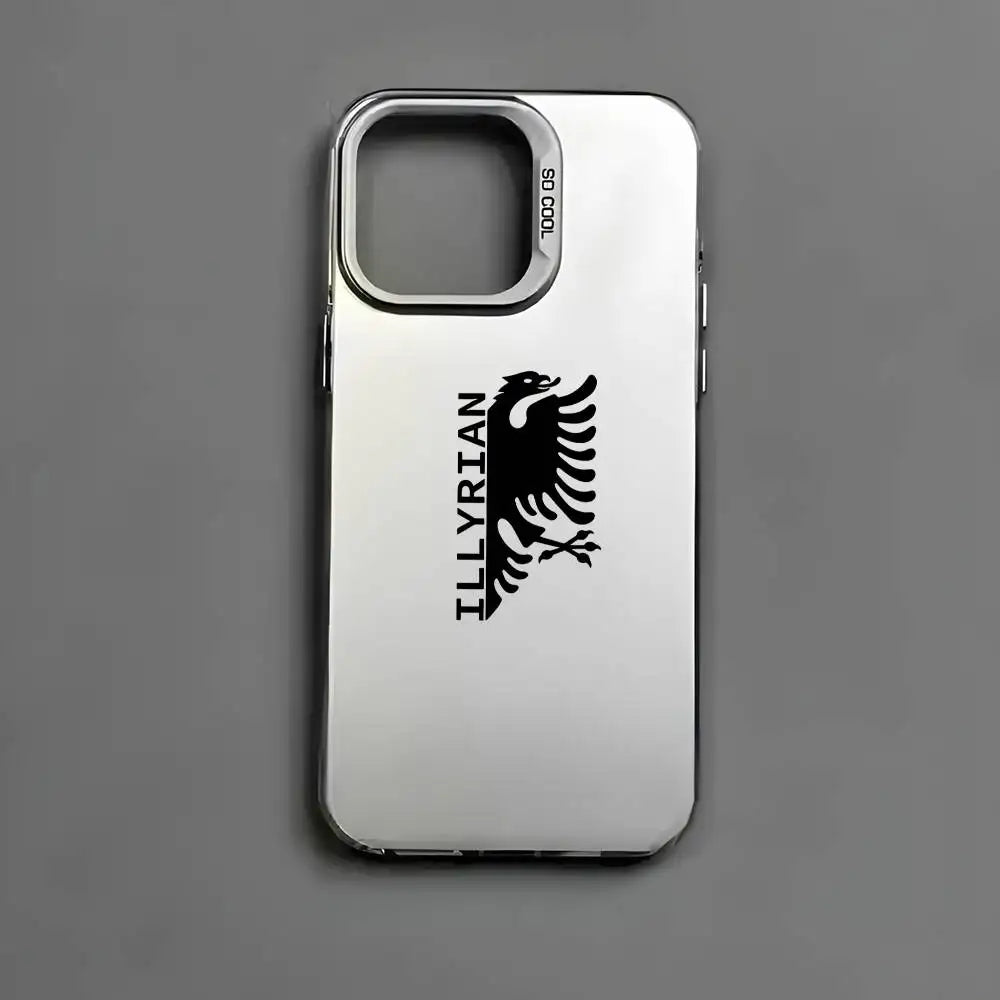 Albania Flag Eagle Logo Phone Case For IPhone 17 16 15 14 13 12 11 Pro Max Air Multicolor Matte Laser Metallic Aurora Funda