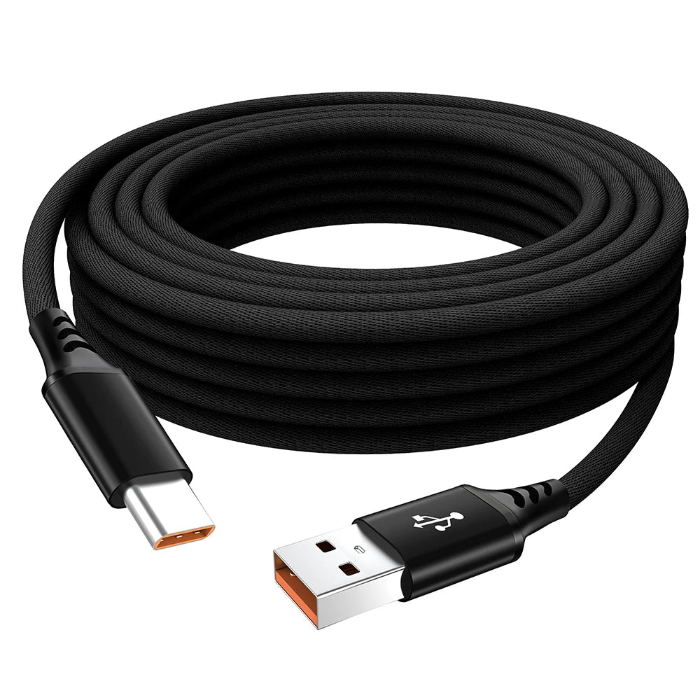 USB-C Fast Charging Cable 5A – Super Fast Charge for iPhone 15/16/17, Samsung, Huawei & More