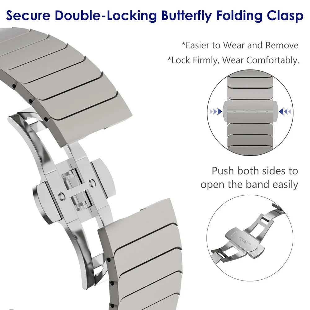 Stainless Steel Metal Band for Apple Watch – Luxury Business Strap for Ultra & Series 10/11