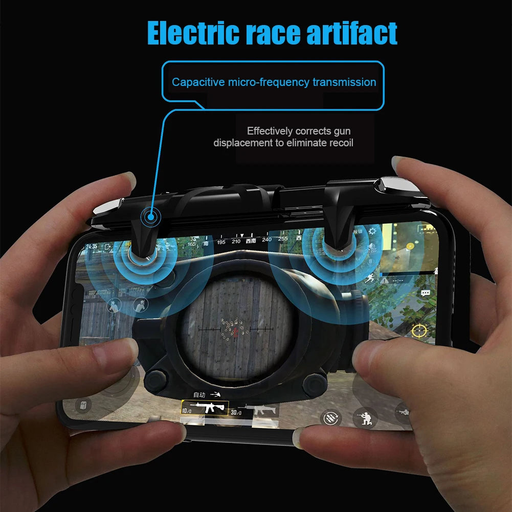 5-in-1 PUBG Mobile Game Controller – Shooting Triggers & Joystick Gaming Gamepad