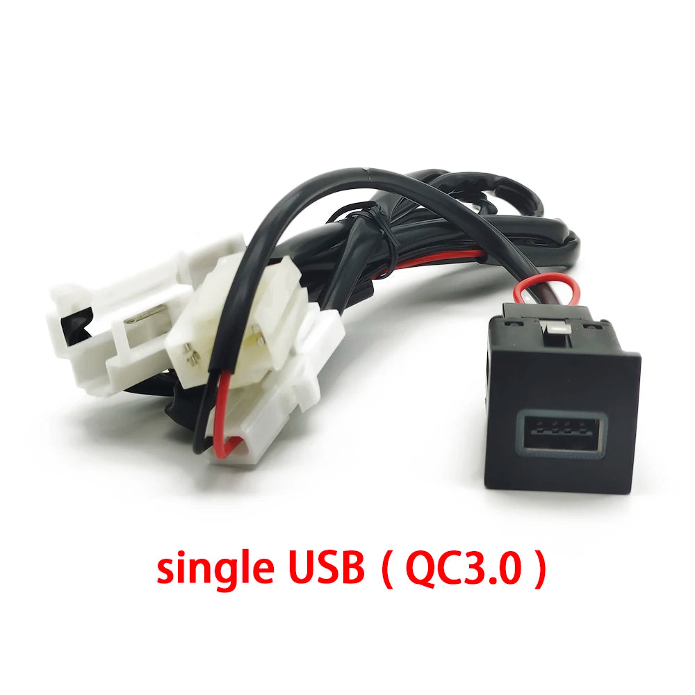 Fast Charging Car USB Adapter (PD & QC3.0 Power Button)