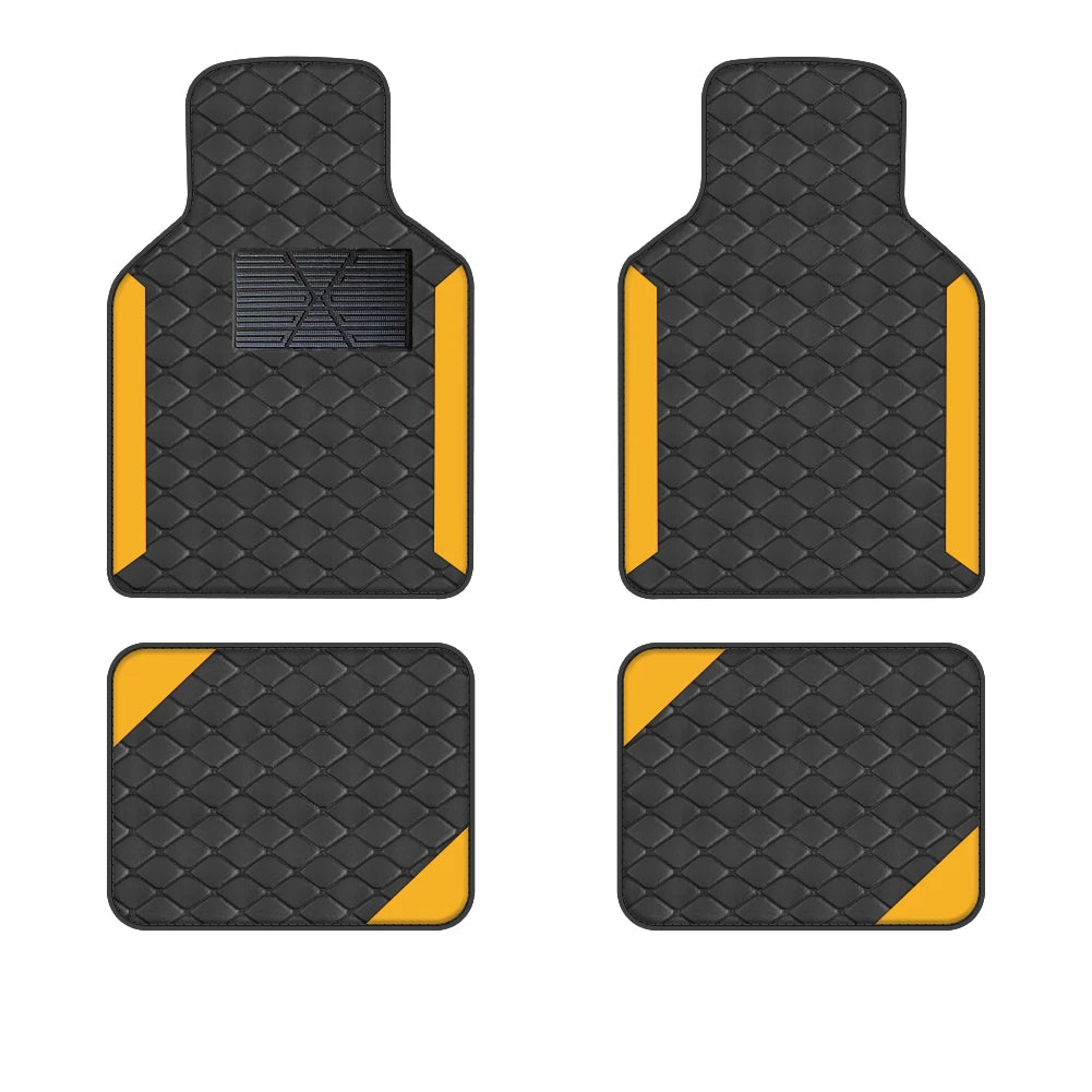 4pcs Luxury Car Floor Mats (Non-Slip & Durable)