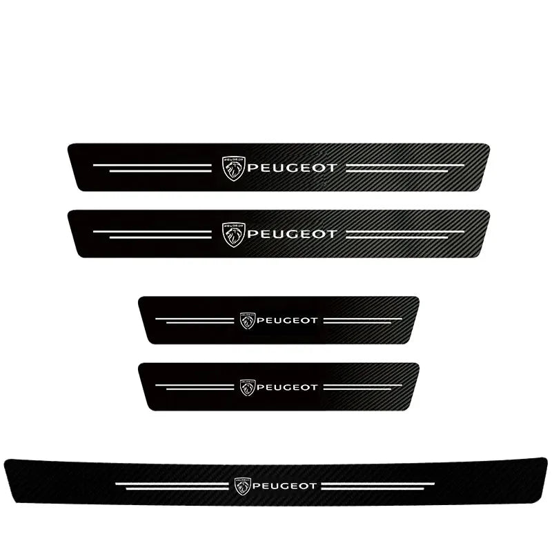 Car Accessories Car Door Sill Protector Welcome Pedal Decoration Leather Stickers For New Peugeot 206 208 207 3008 308 2008 107