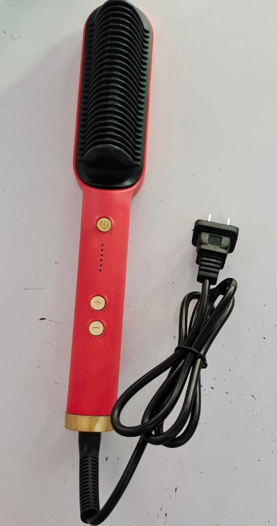 2-in-1 Hair Straightener & Curling Brush (Negative Ion)