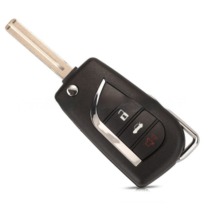 Folding Car Key Shell – Remote Key Case for Camry, Highlander, Reiz (4 Button)