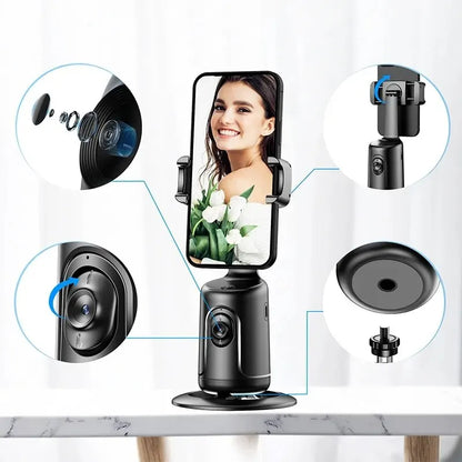 360° Auto Face Tracking Phone Holder (AI Smart Tripod)