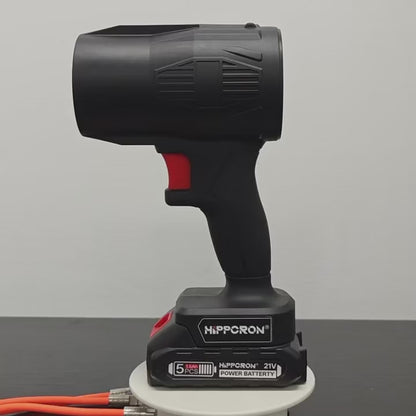 HIPPCRON 30000RPM Cordless Leaf Blower Handheld Leaf Blower Portable Electric Turbo Fan Dust Snow Blowing For Makita 21V Battery