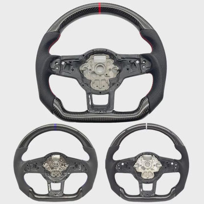 Customized Steering Wheel Genuine Carbon Fiber Modification For Volkswagen Tiguan Golf 7 7.5 GTI GTE 2013-2019 Car Accessories